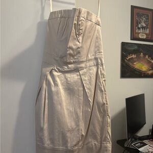 French Connection Cream Strapless Dress Size 0